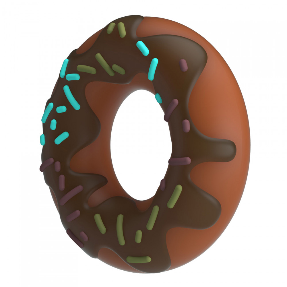  - Ерекційне кільце Crazy Bull - Choco Super Donut Silicone Cock Ring, BI-210344 2