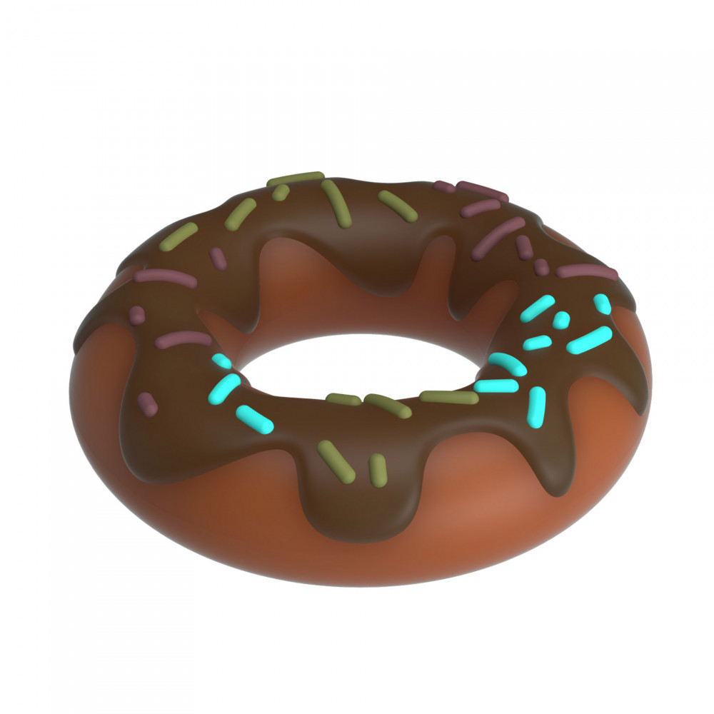  - Ерекційне кільце Crazy Bull - Choco Super Donut Silicone Cock Ring, BI-210344 3