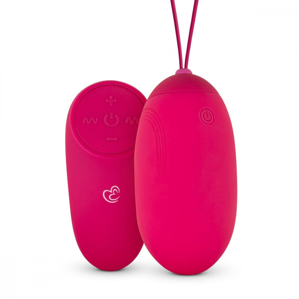 Секс игрушки - Виброяйцо XL Easytoys, с дистанционным пультом, силиконовое, розовое, 8 х 3.8 см