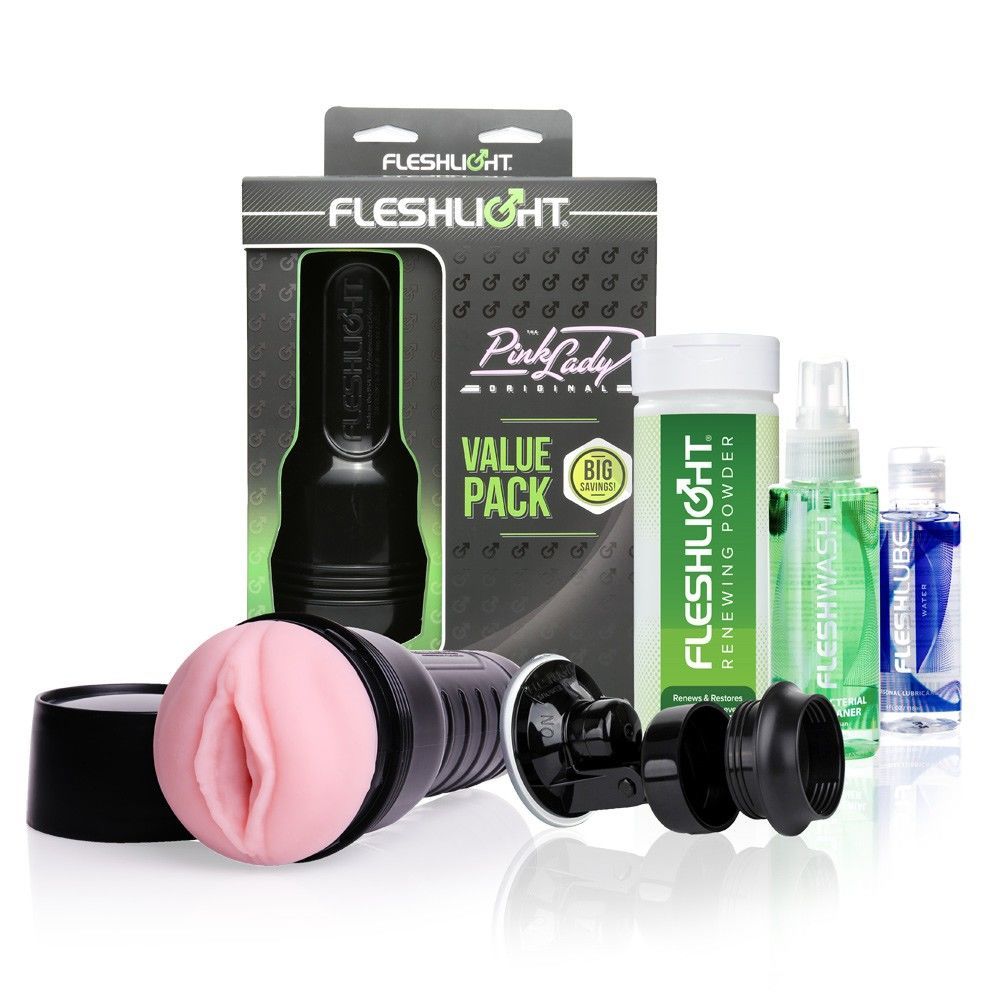 Мастурбатор - Мастурбатор Fleshlight Pink Lady Original Value Pack: присоска, смазка, чистящее и восстанавливающее