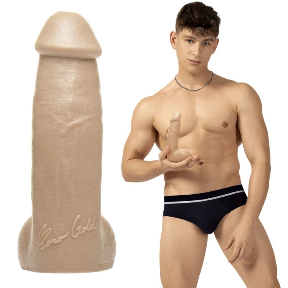 Секс игрушки - Фаллоимитатор реалистичный Fleshjack Boys Reno Gold Dildo (RP), бежевый, 17.8 см х 4.6 см