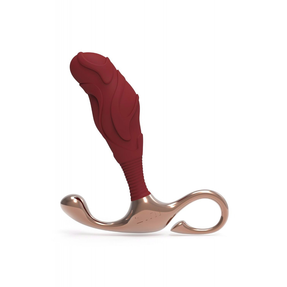 Секс игрушки - Массажер простаты рельефный, L, Zini Janus Lamp Iron бордовый, 11.9 х 3.3 см