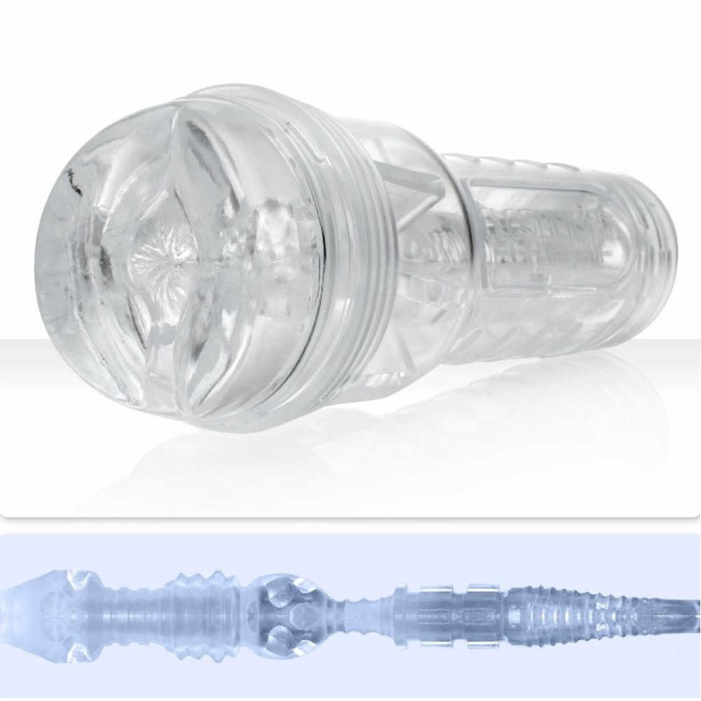 Разное - Мастурбатор анус в колбе, киберкожа Fleshlight Ice Butt Crystal, прозрачный