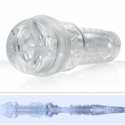 Мастурбатор анус у колбі, кібершкіра Fleshlight Ice Butt Crystal, прозорий