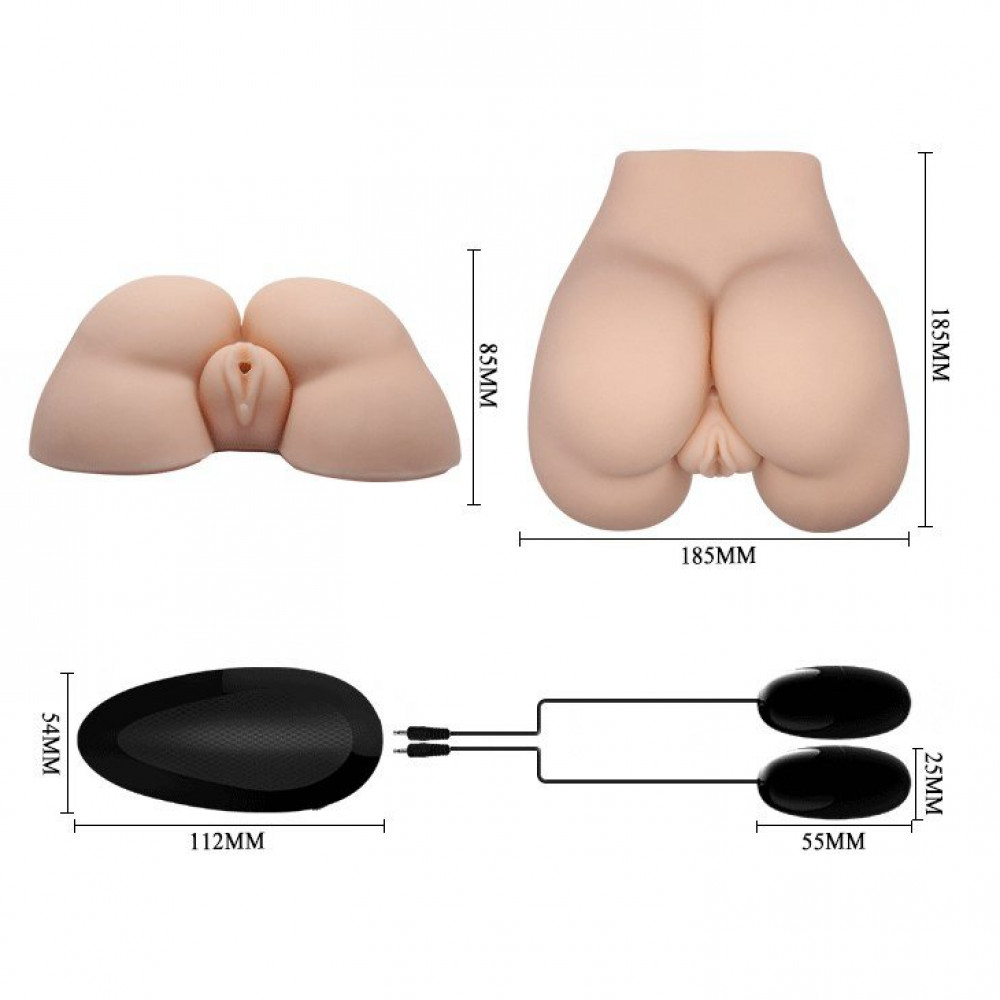 Мастурбаторы вагины - Мастурбатор с двумя отверстиями и вибрацией 
