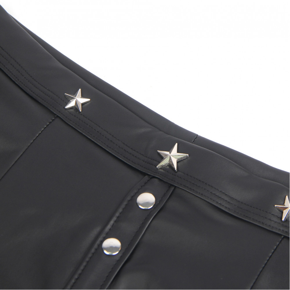 Різне - Чоловічі труси-боксери Star Night з імітацією шкіри, чорні, XL 7