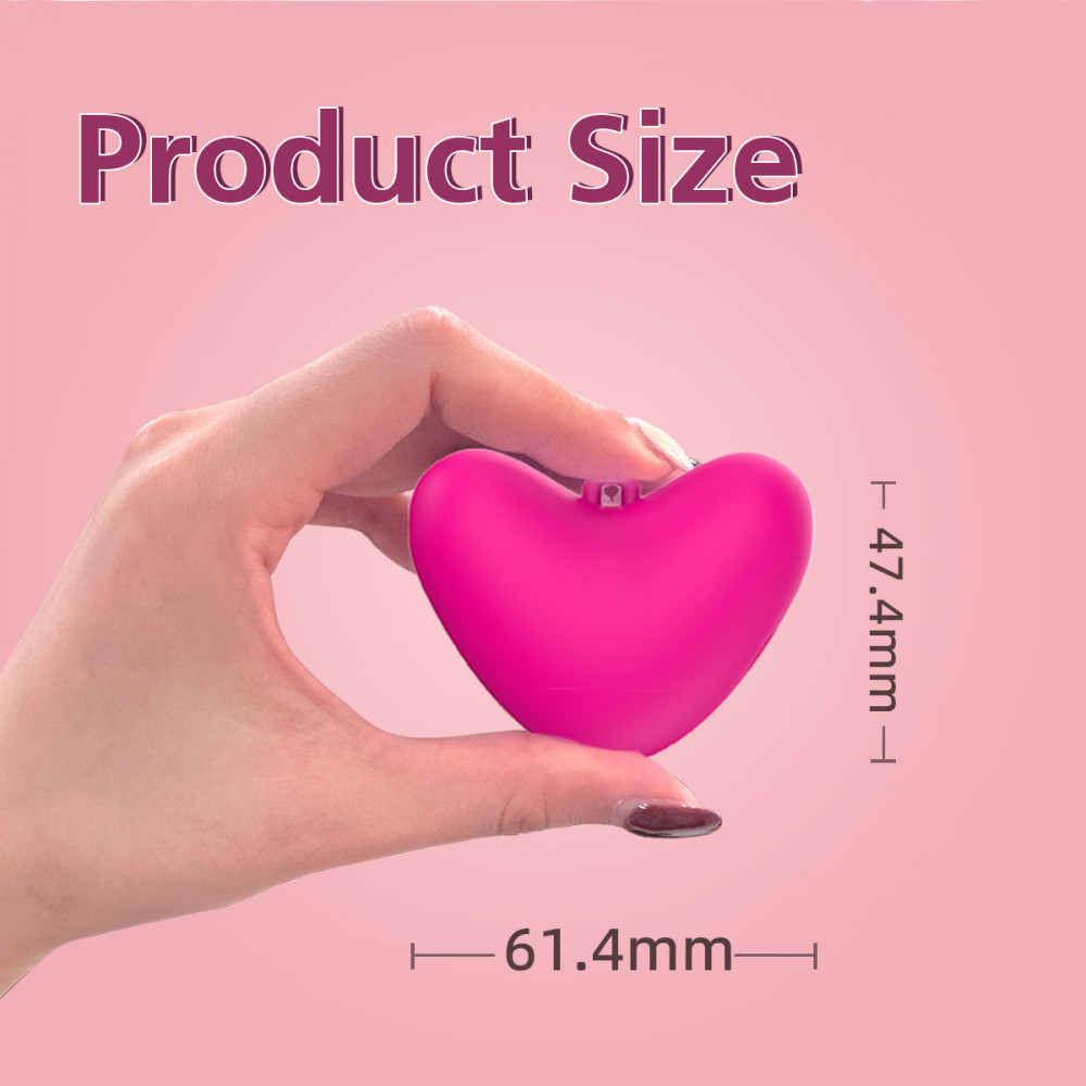 Вибропули и мини-вибраторы - Мини-вибратор клиторальный Every Night Toys Eileen в форме сердца розовый, 10 режимов вибрации 6