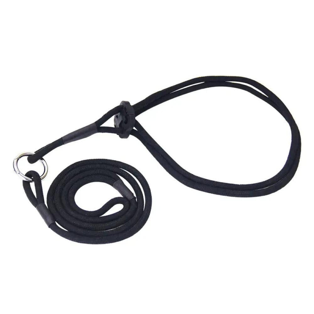 Різне - Набір мотузок на застібках, наручники та поножі Romfun з нашийником, чорний 4