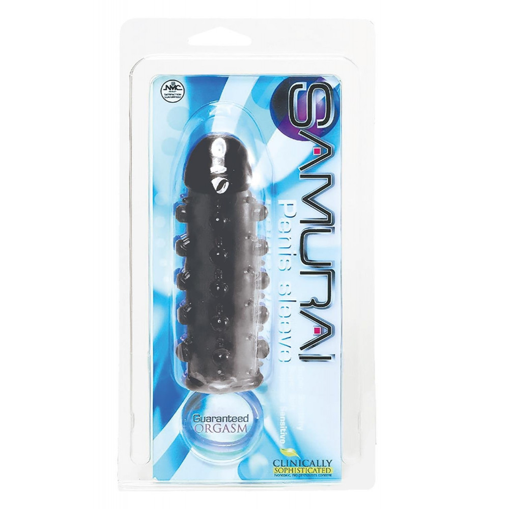 Эрекционные кольца и насадки - Насадка SAMURAI PENIS SLEEVE, BLACK 1