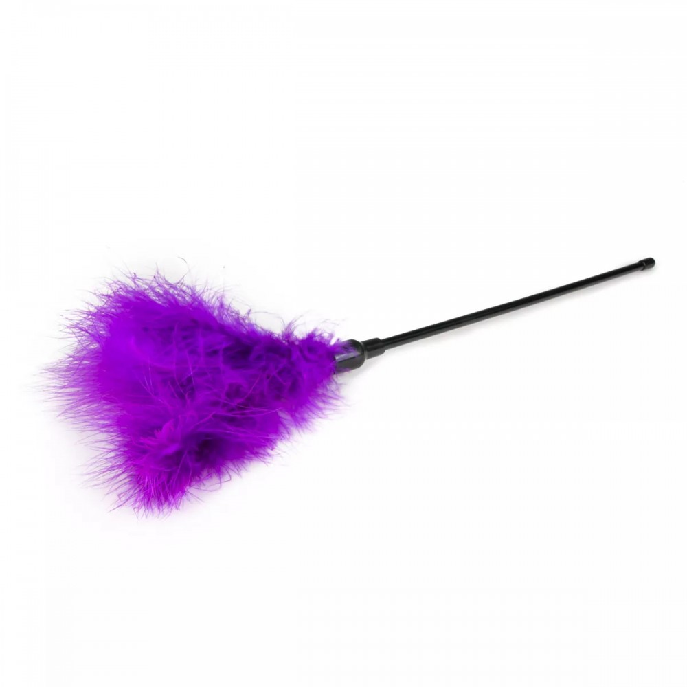 Плети, стеки, флоггеры, тиклеры - Перо на длинной ручке Easy Toys, фиолетовое, 44 см 2