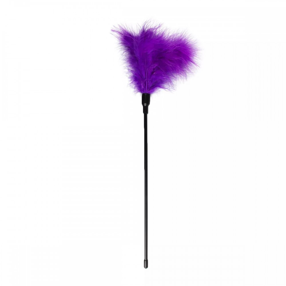 Плети, стеки, флоггеры, тиклеры - Перо на длинной ручке Easy Toys, фиолетовое, 44 см