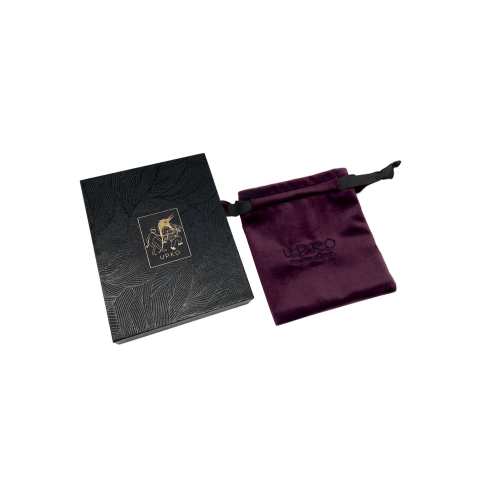 Різне - Пестиси з гірським кришталем та цирконієм UPKO Luxury Baroque з італійської шкіри, чорного кольору. 8