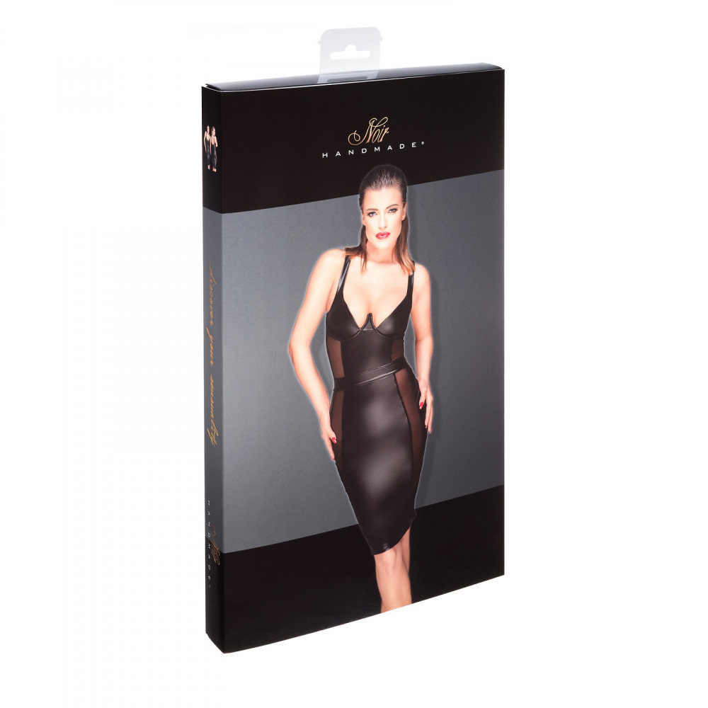- Сукня Noir Handmade Venus із Power Wetlook з сітчастими вставками, чорна, M 2