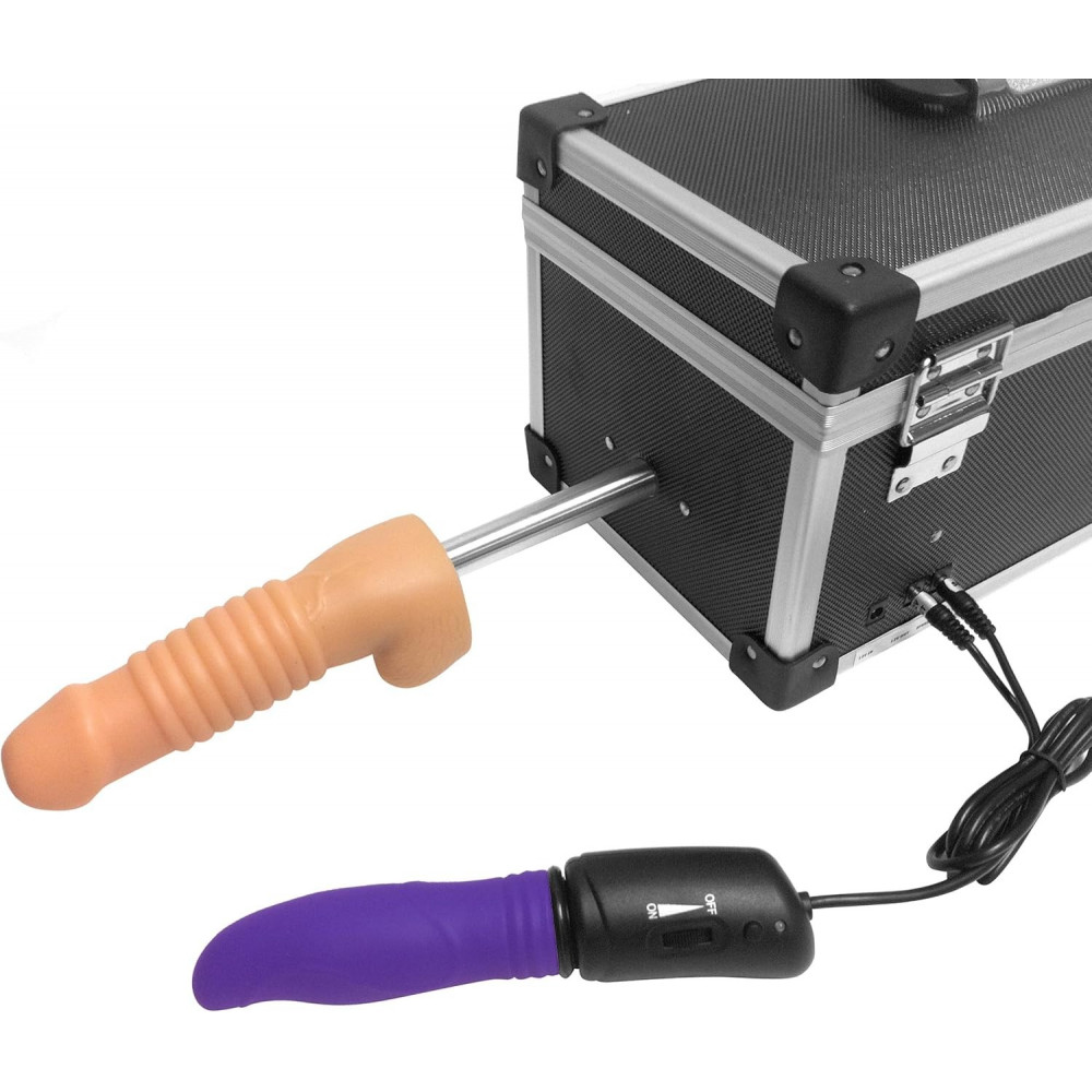 Різне - Портативна секс-машина Diva Tool Box у валізі, з пультом та трьома насадками Vac-U-Lock, чорна 2