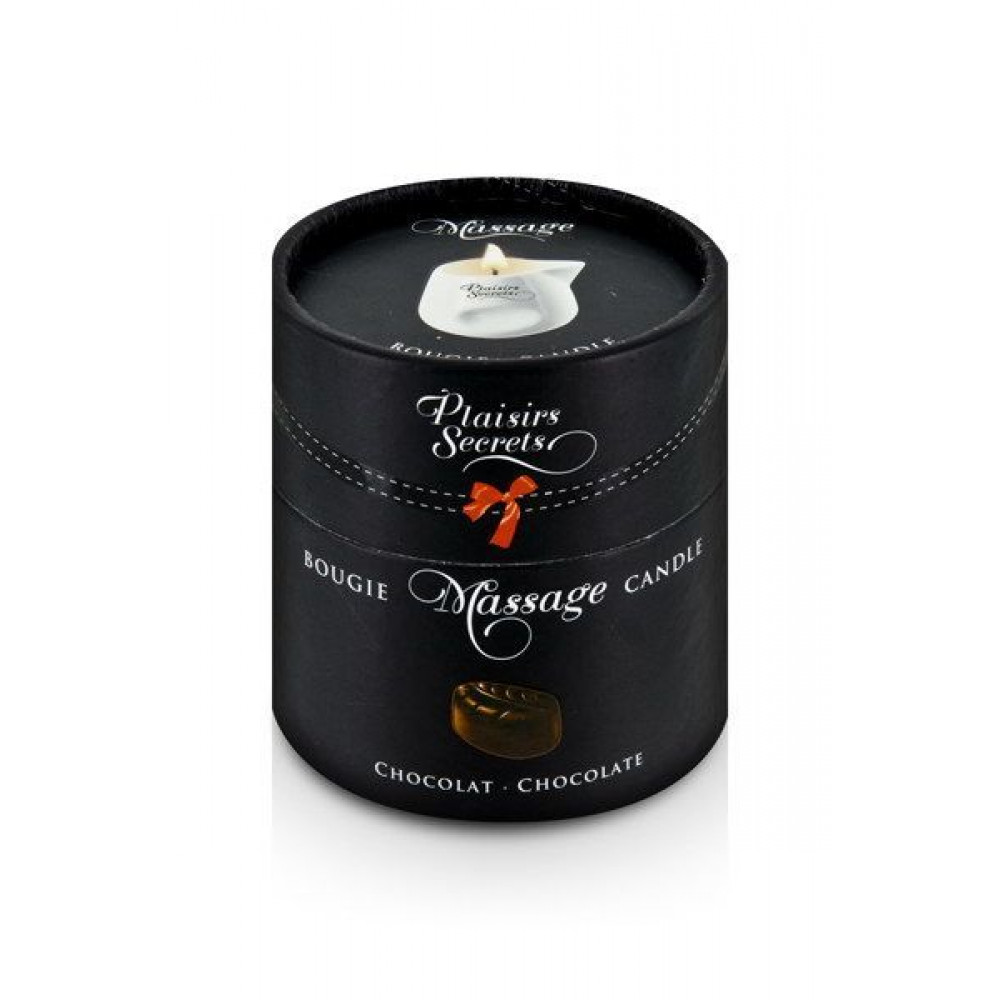 Массажные свечи - Массажная свеча Plaisirs Secrets Chocolate (80 мл) подарочная упаковка, керамический сосуд 1