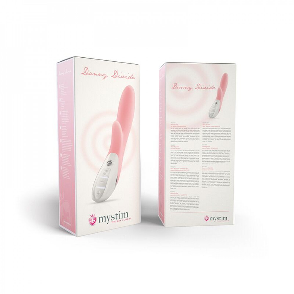 Вибратор-кролик - Вибратор-кролик Mystim Danny Divido Candy Rose с глубокой вибрацией, 2 мотора 11