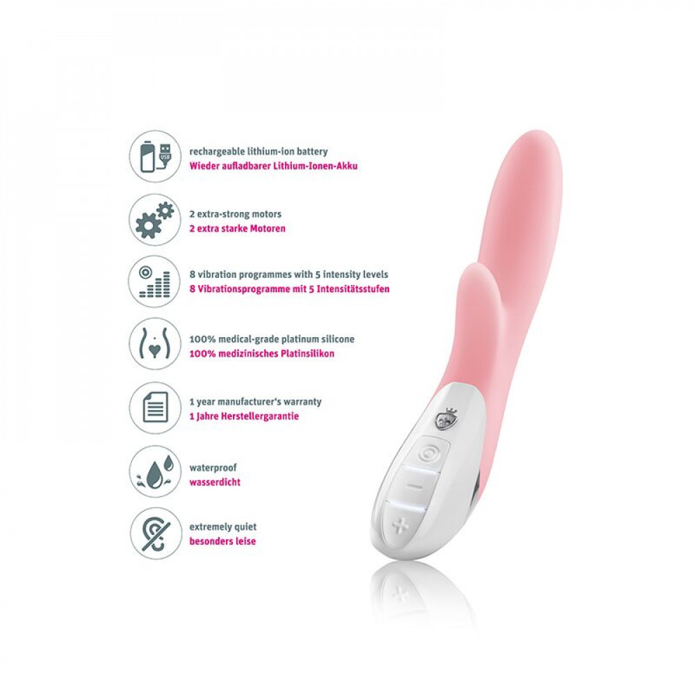 Вибратор-кролик - Вибратор-кролик Mystim Danny Divido Candy Rose с глубокой вибрацией, 2 мотора 6