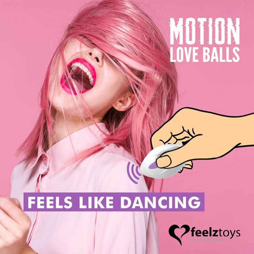 Вагинальные шарики - Вагинальные шарики с массажем и вибрацией FeelzToys Motion Love Balls Jivy с пультом ДУ, 7 режимов 1