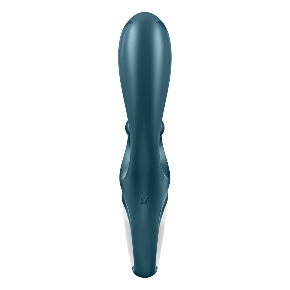 Вибратор-кролик - Смарт вибратор кролик Satisfyer Hug Me Bluegrey, 2 мотора, диаметр 4,2см, широкая клиторальная часть 2