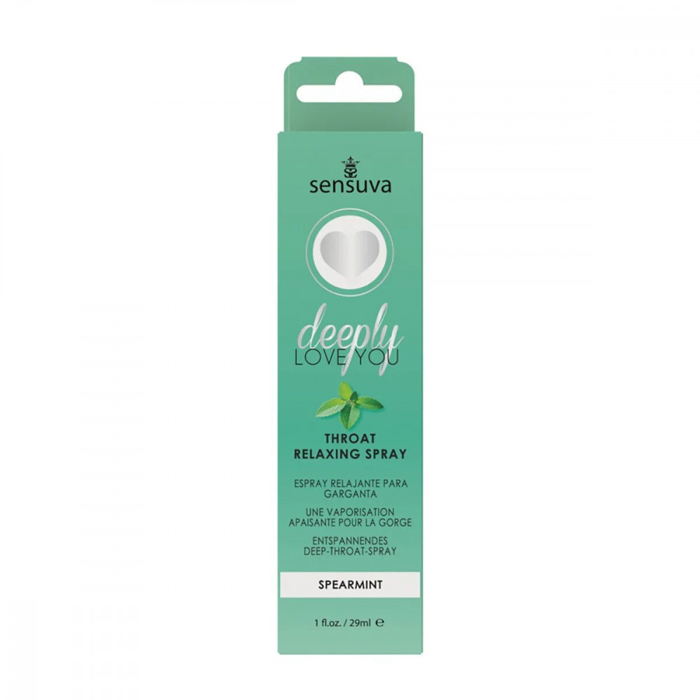 Оральные смазки - Спрей для минета Sensuva Deeply Love You Spearmint (29 мл), для глубокого минета 2