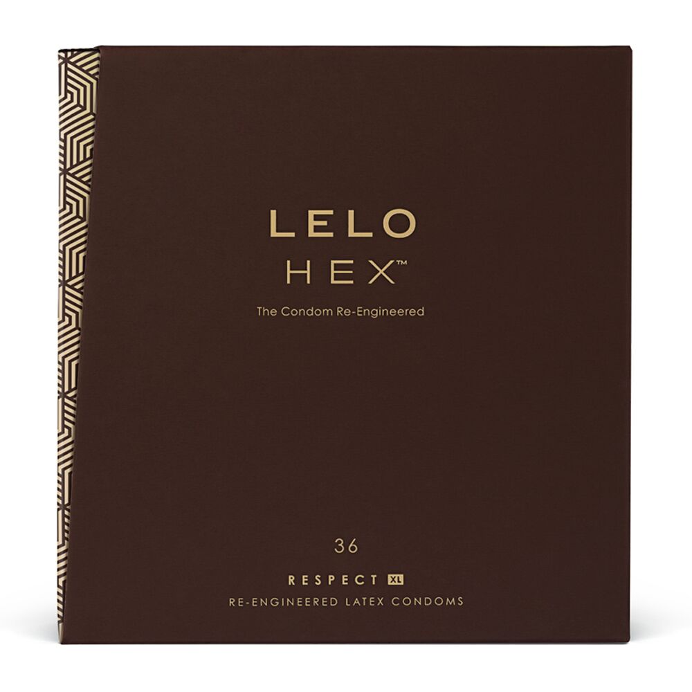 Презервативы - Презервативы LELO HEX Condoms Respect XL 36 Pack, тонкие и суперпрочные, увеличенный размер