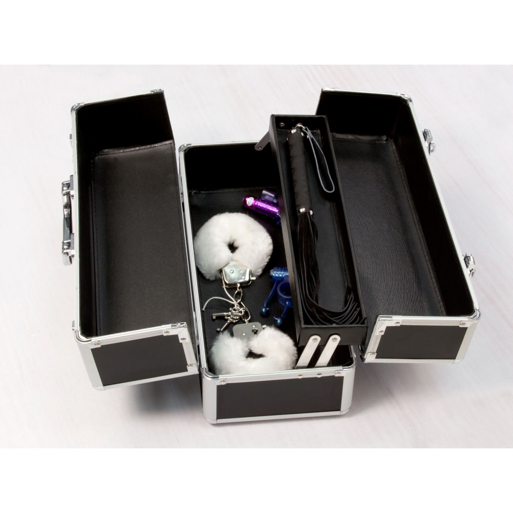  - Большой кейс для хранения секс-игрушек BMS Factory Large Lokable Vibrator Case Black, кодовый замок 1