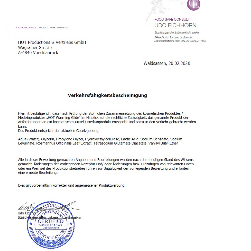 Средства для возбуждения - Согревающий лубрикант на водной основе WARMING Glide, 100 мл 1