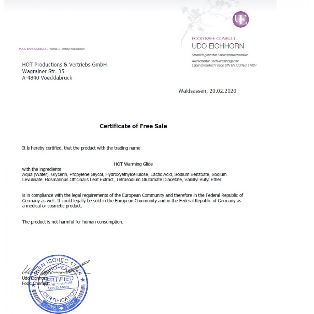 Средства для возбуждения - Согревающий лубрикант на водной основе WARMING Glide, 100 мл 2