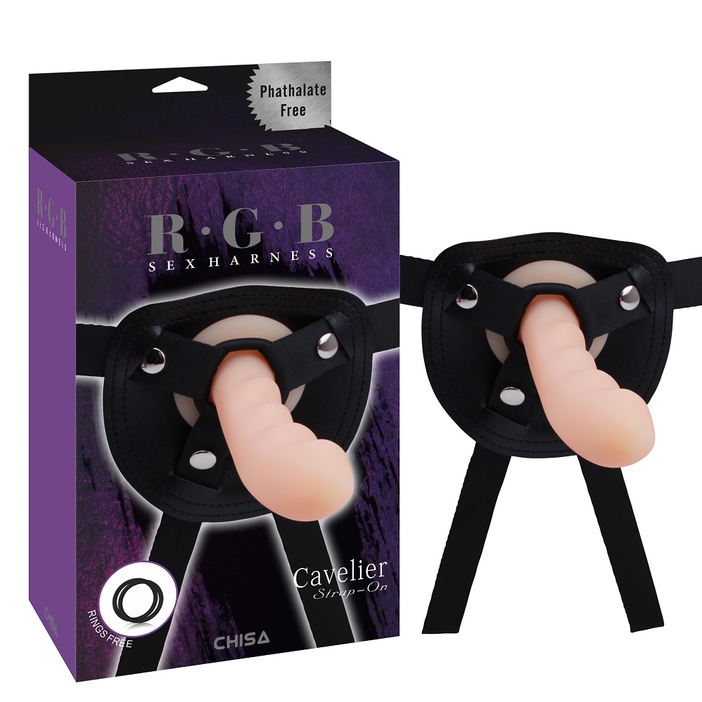 Женские страпоны - CH42358 Страпон бежевый насадка RGB Sex Harntss Cavelier Chisa