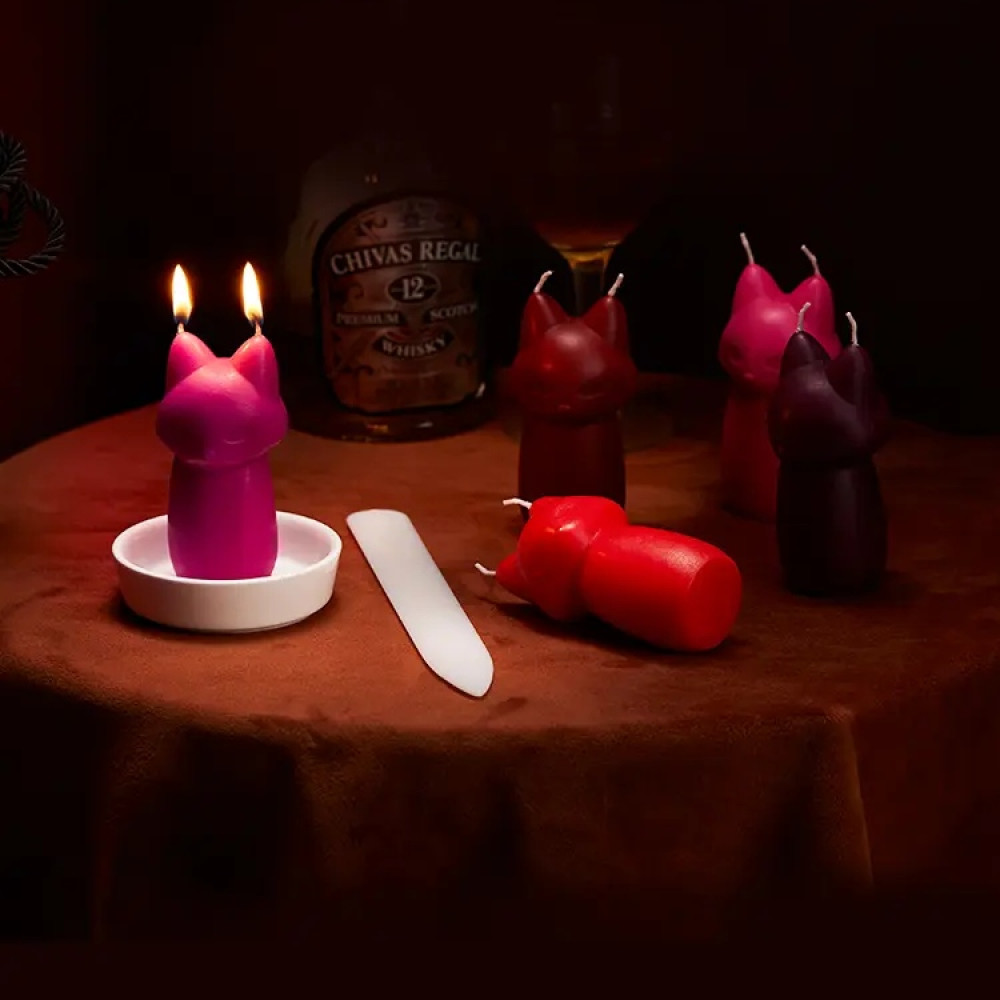 Різне - Свічка лисичка низькотемпературна Roomfun Scepter Red з ароматом, темно-червона 4