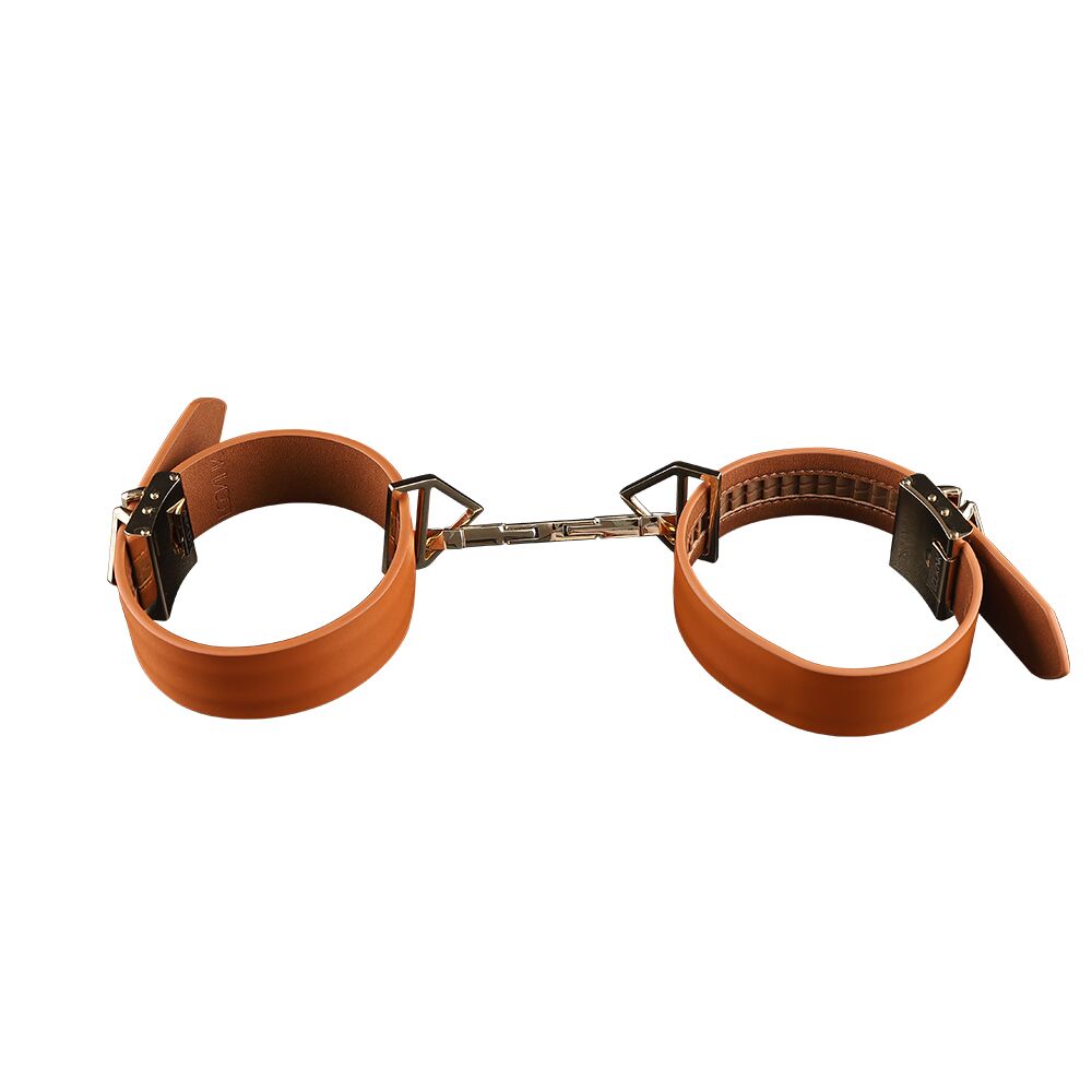 Наручники, веревки, бондажы, поножи - Наручники LOCKINK Wristcuffs/Anklecuffs Brown Set 4