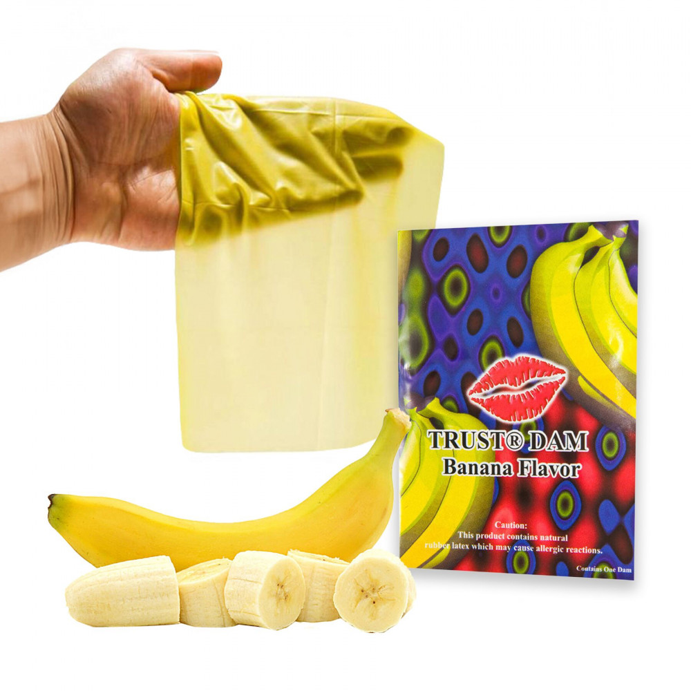 Презервативы - Латексная салфетка Latex Dental Dams Banana 1 шт