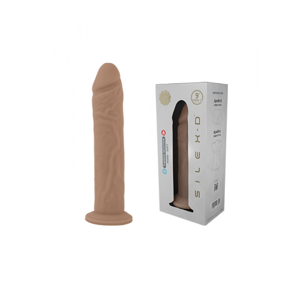 Фалоімітатор - Фалоімітатор SilexD Oscar Flesh (MODEL 2 size 9in) Liquid Silicone, підходить для торса Apollo S і L 7