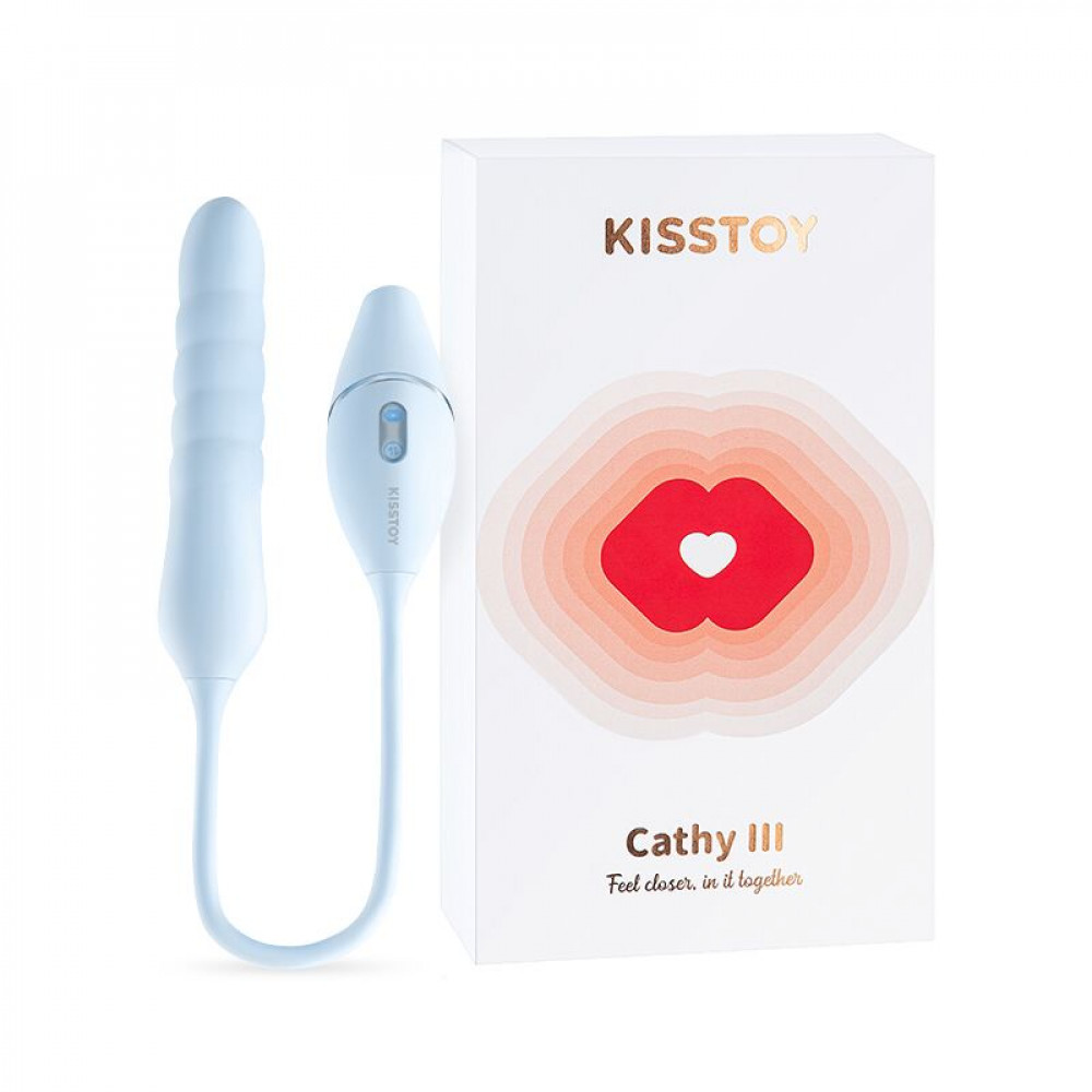 Игрушки для пар - Пульсатор с вакуумным стимулятором KISSTOY Cathy III Light Blue, 5 режимов вакуума, 10 режимов пульсации 2