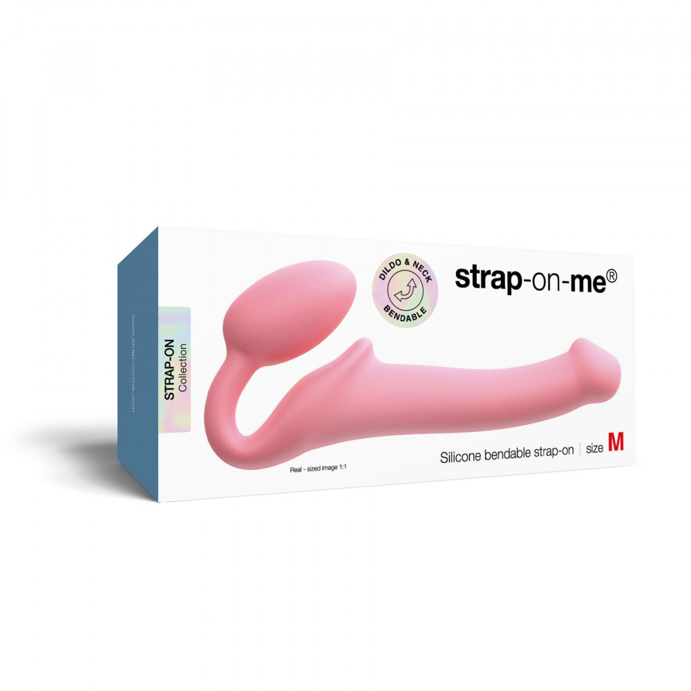 Страпони - Безремінний страпон Strap-On-Me Rose M, повністю регульований, діаметр 3,3 см 6