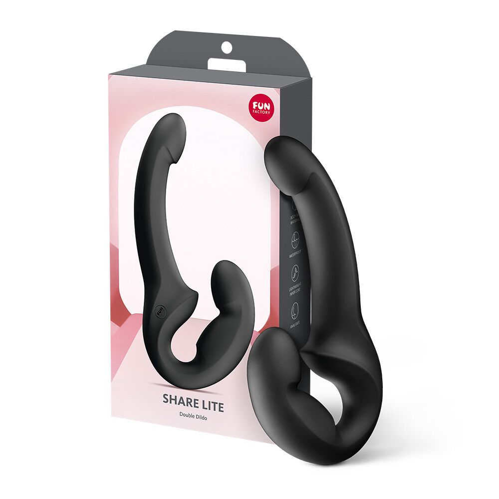 Страпони - Безремінний страпон Fun Factory SHARE LITE Black, регульований, полегшена модель 6