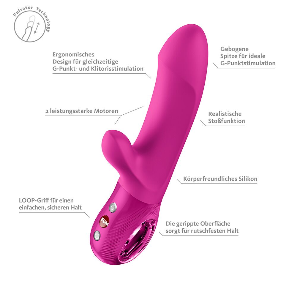 Класичний вібратор - Пульсатор Fun Factory Bi Stronic Embrace Magenta 7