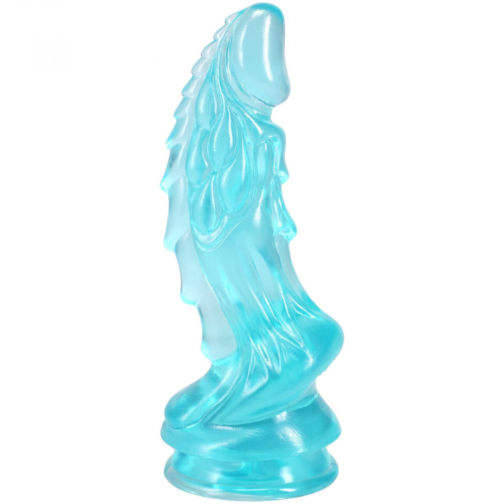 Фалоімітатор - Фентезійний фалоімітатор Doc Johnson Crystal Jellies - Invader Dong 8.5 Inch - Teal 1