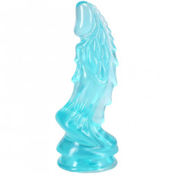 Фентезійний фалоімітатор Doc Johnson Crystal Jellies - Invader Dong 8.5 Inch - Teal