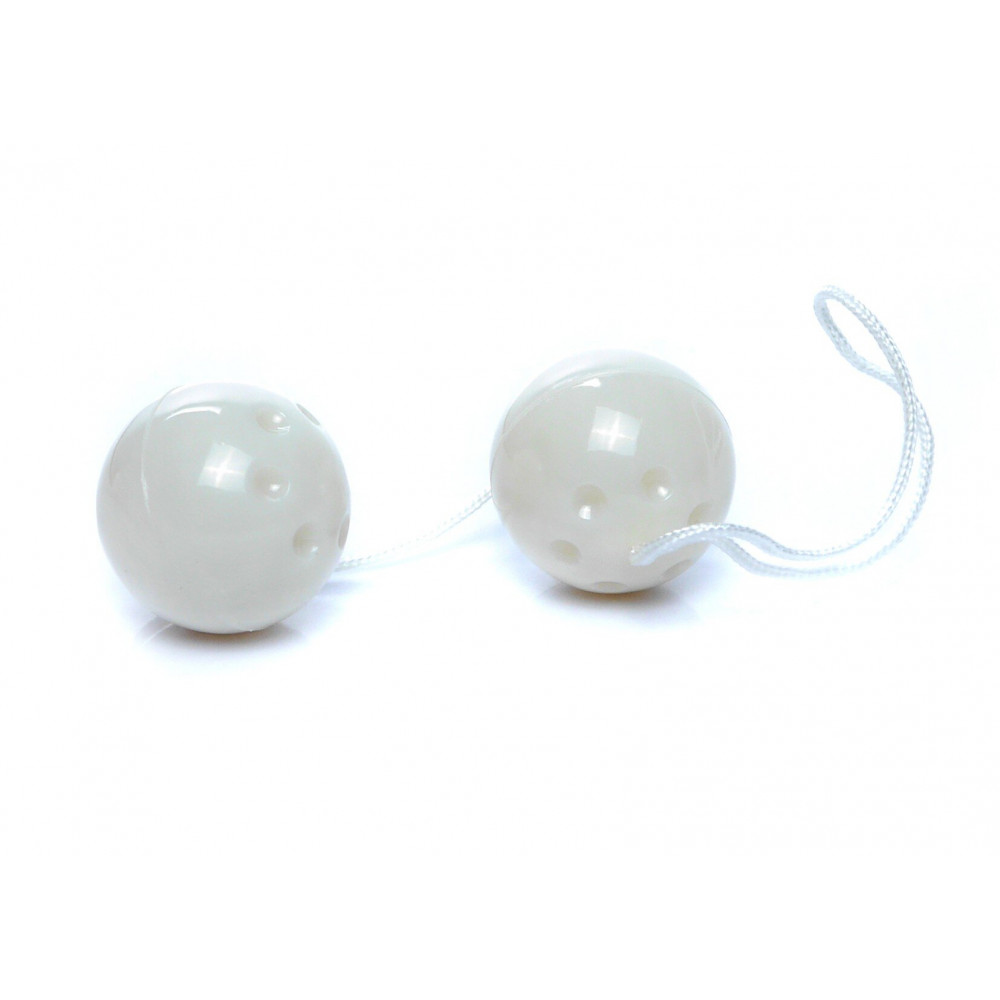 Вагинальные шарики - Вагинальные шарики Duo balls White, BS6700030 4
