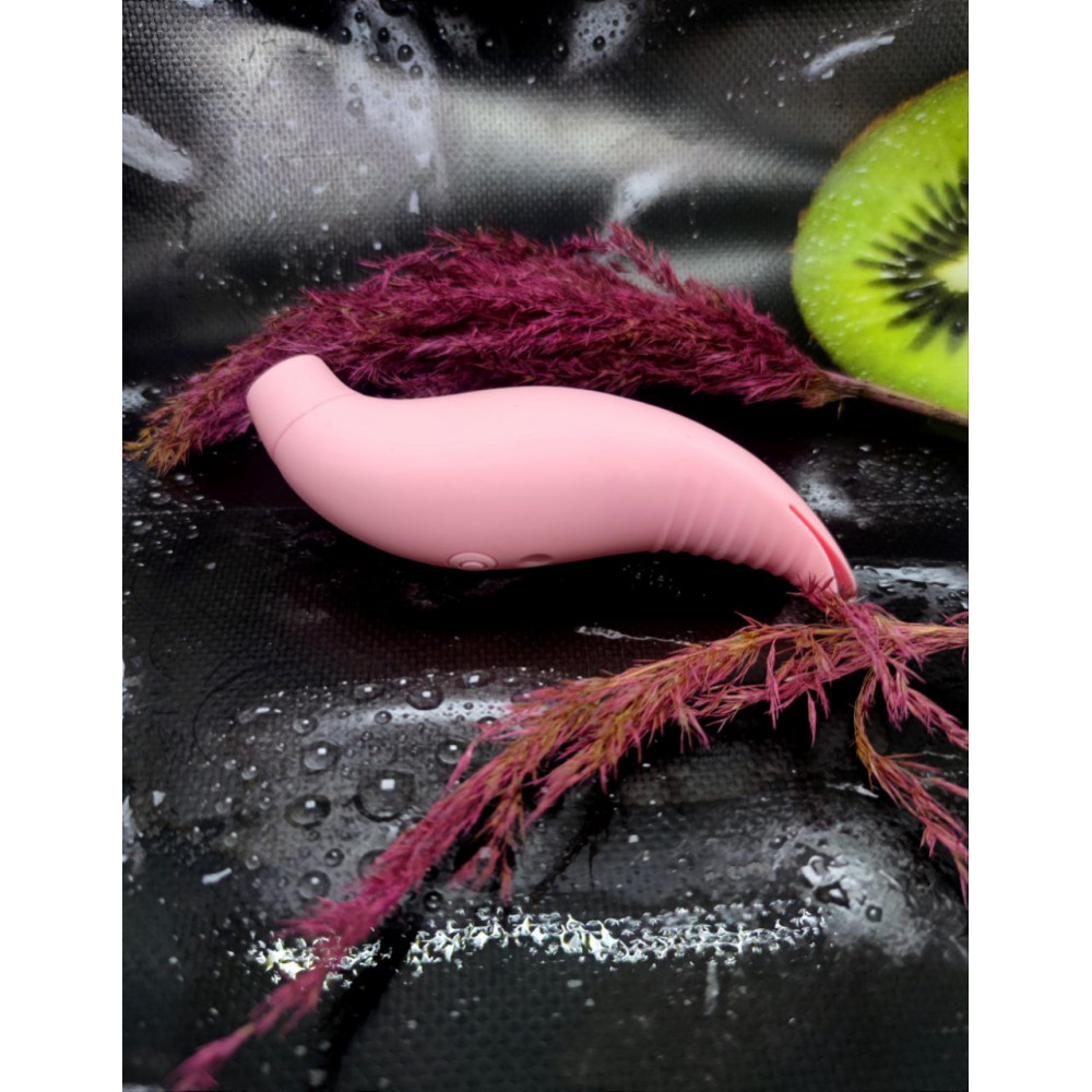 Вакуумный вибратор - Вакуумный стимулятор клитора с вибрацией двухсторонний Chisa, розовый 4