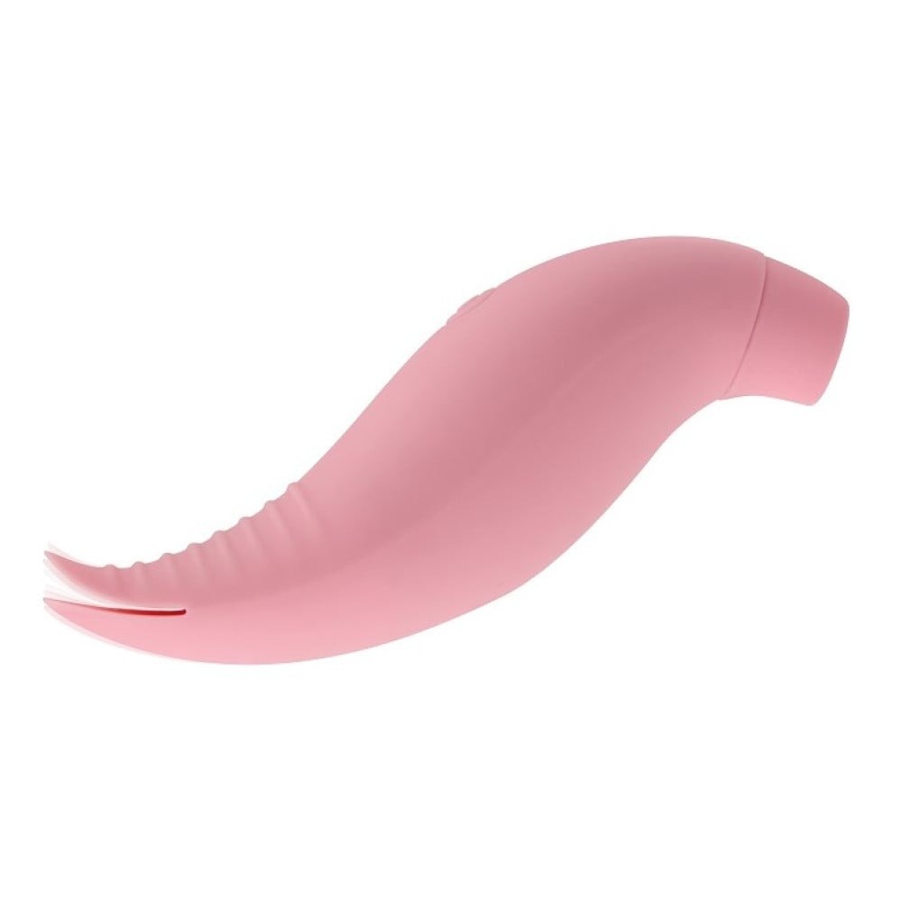 Вакуумный вибратор - Вакуумный стимулятор клитора с вибрацией двухсторонний Chisa, розовый 1