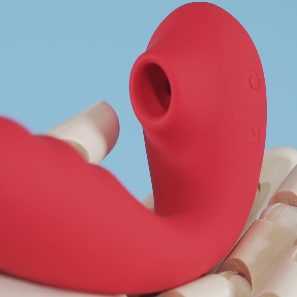 Вибратор-кролик - Вибратор для точки G BeYourLover Tara с вакуумной стимуляцией и нагревом, красный, 13 х 3.5 см 9