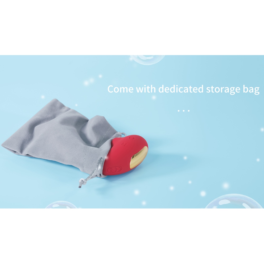 Вибратор-кролик - Вибратор для точки G BeYourLover Tara с вакуумной стимуляцией и нагревом, красный, 13 х 3.5 см 11