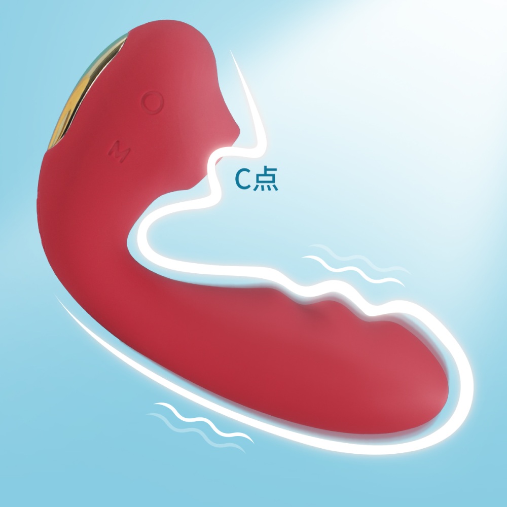 Вибратор-кролик - Вибратор для точки G BeYourLover Tara с вакуумной стимуляцией и нагревом, красный, 13 х 3.5 см 8