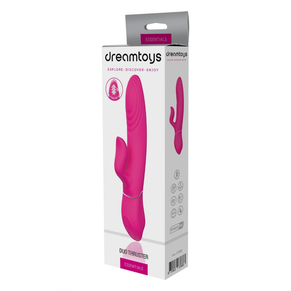  - Вибратор-кролик Dreamtoys Essentials Duo Thruster для клитора, розовый 5