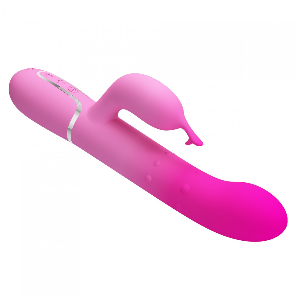 Вибратор-кролик - Вибратор-кролик с шариками в корпусе PRETTY LOVE Shima розовый, 22.6 х 3.4 см 3