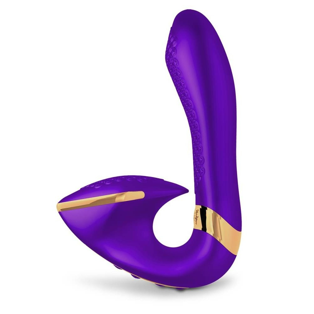 Секс игрушки - Вибратор кролик со стимуляцией точки G, рельефный, нереалистичный, фиолетовый, 17 х 3.7 см 5