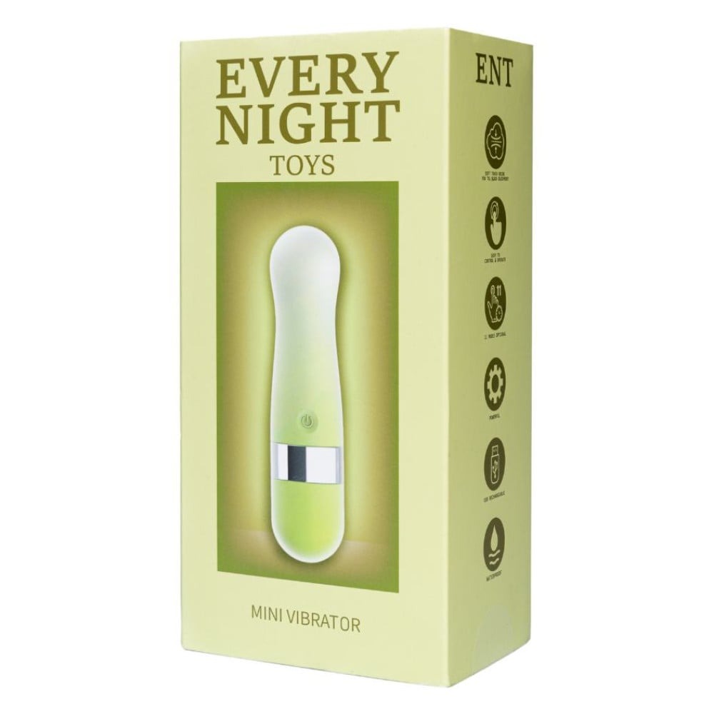 Різне - Віброкуля багатошвидкісна Every Night Toys з 10 режимами вібрації, зелений градієнт 4