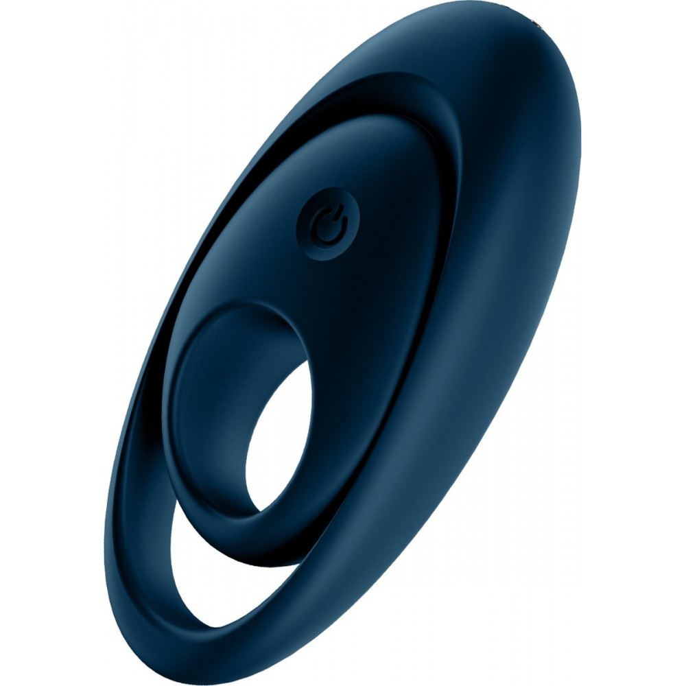Разное - Вибрирующее кольцо для пениса Satisfyer Glorious Duo со стимуляцией яичек и клитора, синее